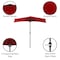 Pure Garden 9 Ft Semicircle Patio Umbrella with Base, Red 50-145-RB - alternate 3